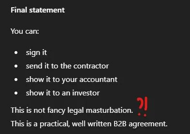 Like many, I use ChatGPT as a "lawyer" to help with agreements. However, I am a bit concerned about why it sometimes becomes overly familiar and adds some... unceccesary comments. Did it learn too much from reddit, or…