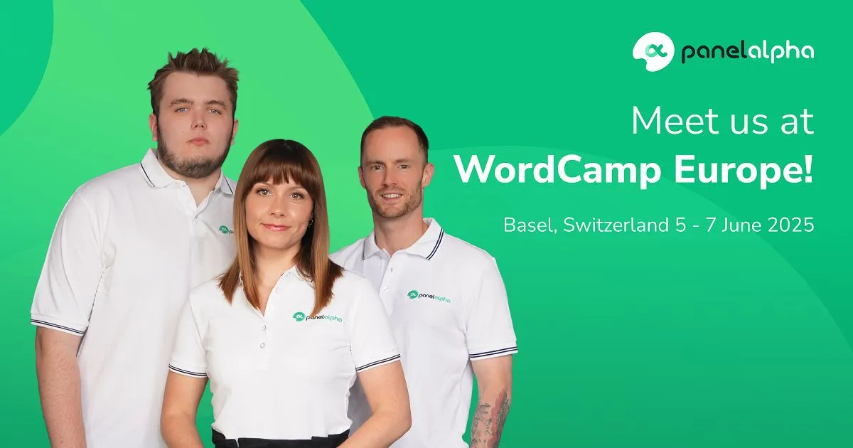 Our next stop: WordCamp Europe with the PanelAlpha Team! 😎 See you guys next week in Basel 👉 come visit us at our booth (Small Business Plus 7)! Can’t wait to catch up with friends, meet our customers, and connect…