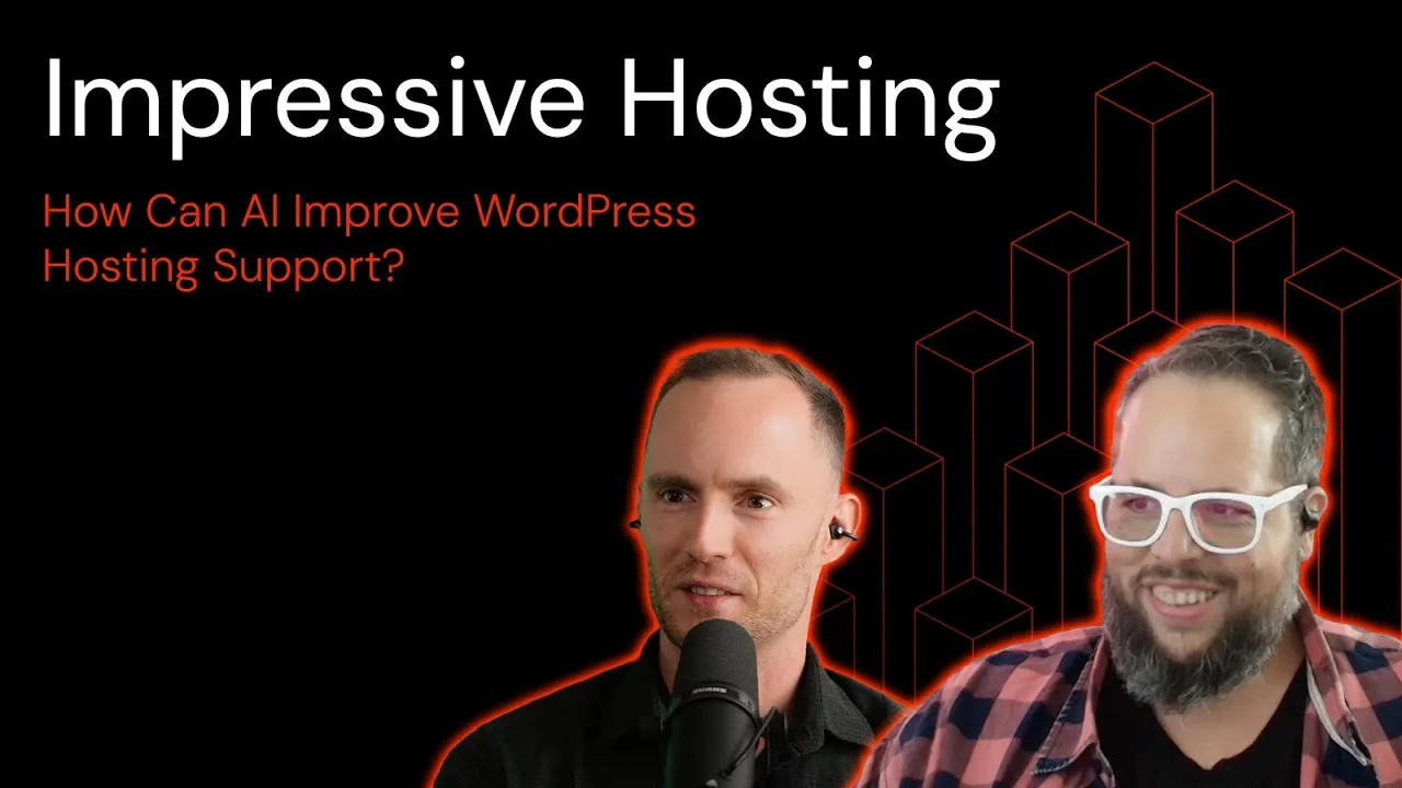 Konrad Keck on the Impressive Hosting channel discussing AI in hosting support